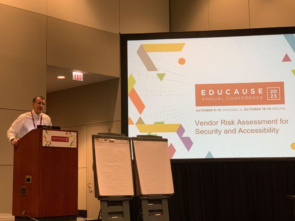 Nick Lewis speaking at educause