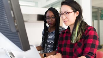 Image of women working together